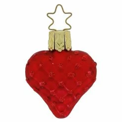 Discount 👏 Traditions Red Glittered Waffle Heart Ornament ❤️