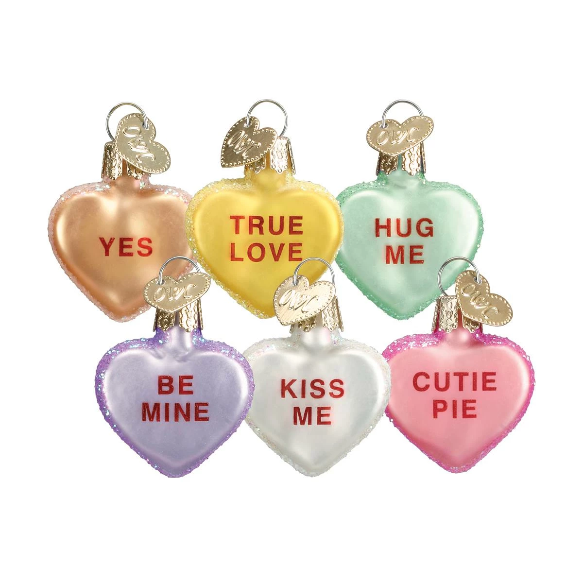 Deals ๐งจ Traditions Conversation Heart Ornaments Set/6 ๐งจ