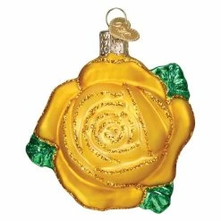 Outlet 🔥 Traditions Yellow Rose Ornament 👍