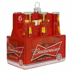Promo 👍 Traditions Budweiser Six-Pack Ornament 😍