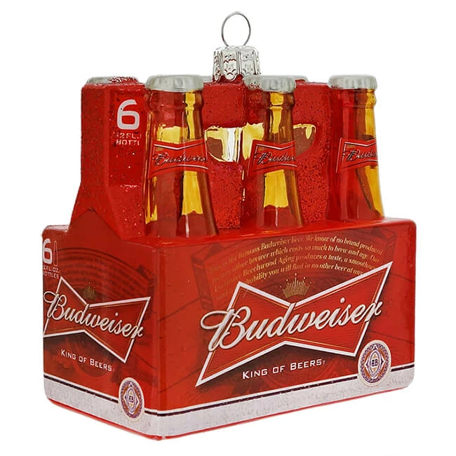 Promo 👍 Traditions Budweiser Six-Pack Ornament 😍