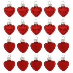 Best Pirce 🎉 Traditions Shiny & Matte Heart Ornaments Box/20 🧨