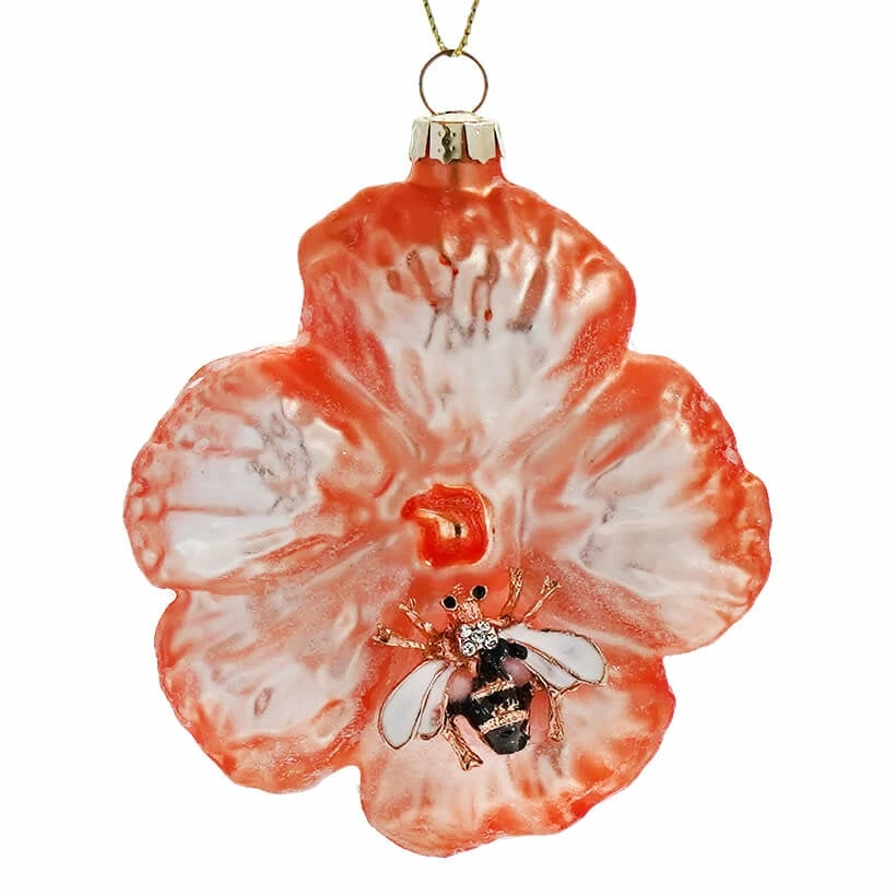 Wholesale 🎁 Traditions Bee On Yellow Flower Glass Ornament 🎁