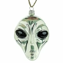 Outlet ๐ Traditions Silver Alien Face Ornament ๐