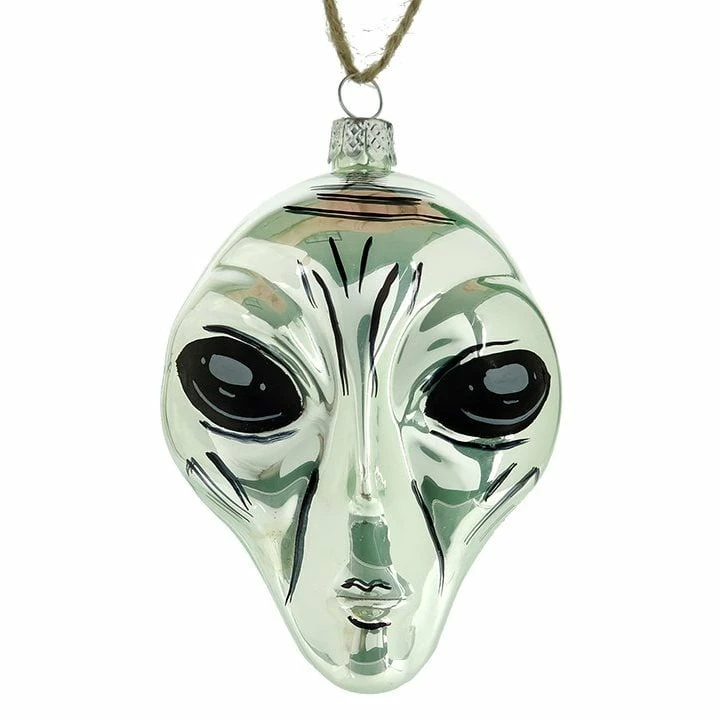 Outlet ๐ Traditions Silver Alien Face Ornament ๐
