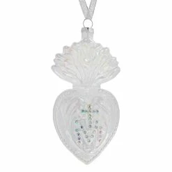 Outlet 🌟 Traditions Ivory Heart Momento Ornament 🥰