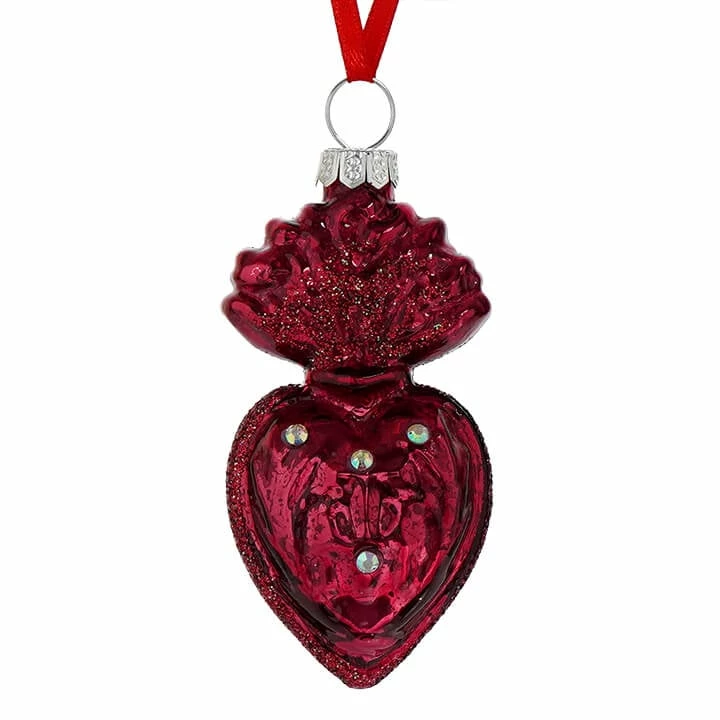 Best deal 🧨 Traditions Red Jeweled Sacred Heart Ornament 🤩