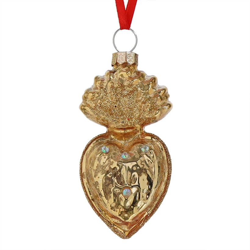 Cheapest 💯 Traditions Gold Jeweled Sacred Heart Ornament 😍