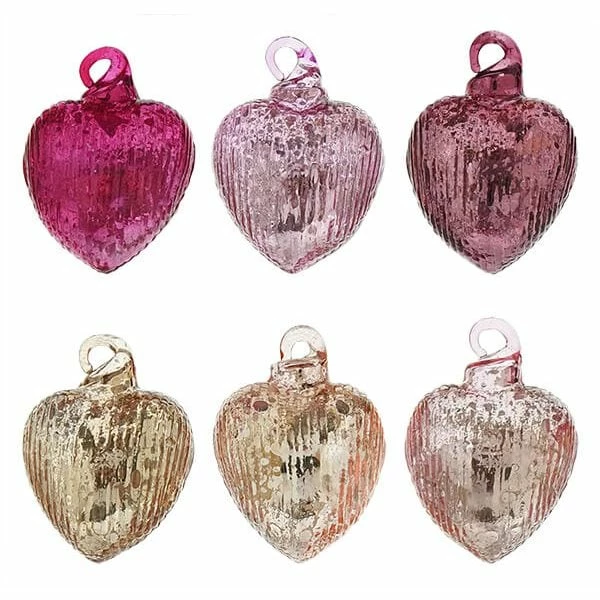 Discount 🔥 Traditions Small Heartfelt Striped Ornaments Set/6 🥰