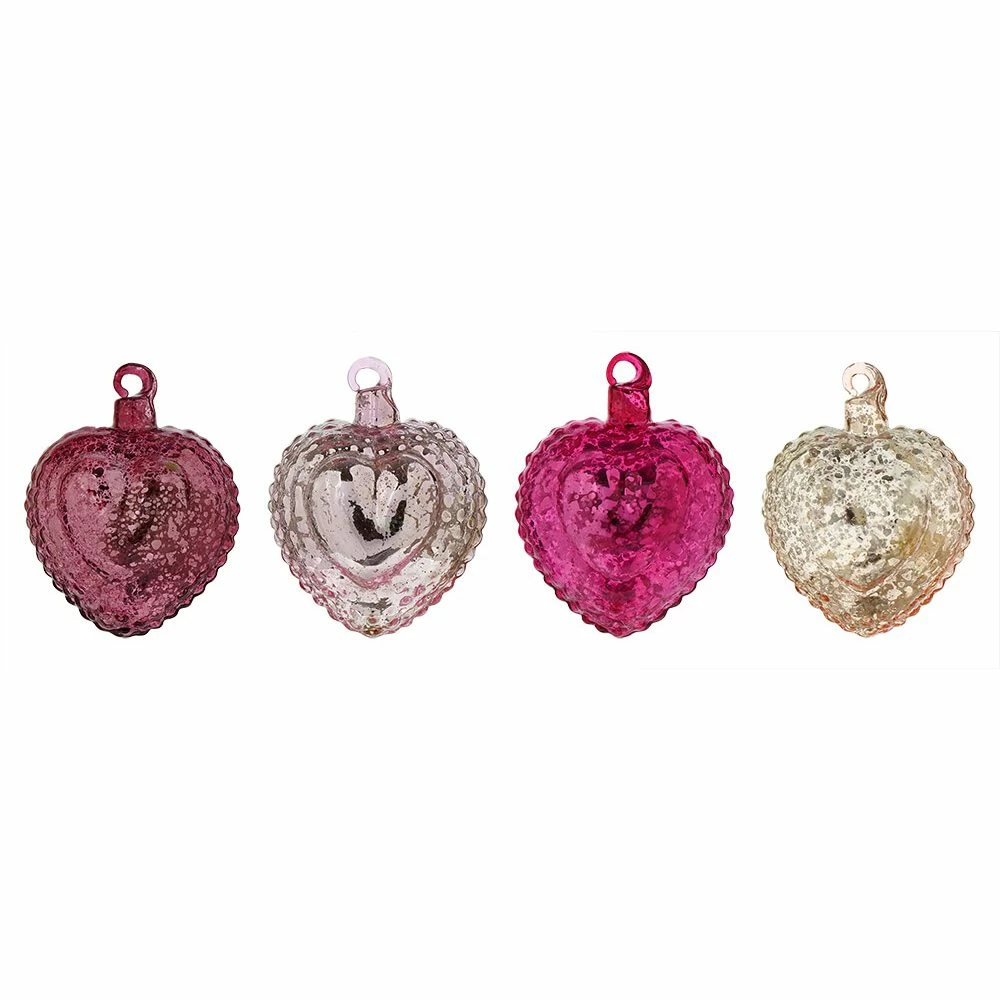 Outlet ✨ Traditions Heartfelt Dotted Ornaments Set/4 😀