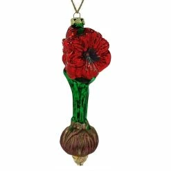 New 🌟 Traditions Red Amaryllis Bulb Ornament ⭐