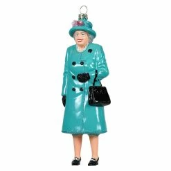 Cheap ๐งจ Traditions Queen Elizabeth Wearing Turquoise Peacoat Ornament ๐ฅ