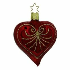 Discount 🛒 Traditions Elegant Dark Red Heart Ornament 💯