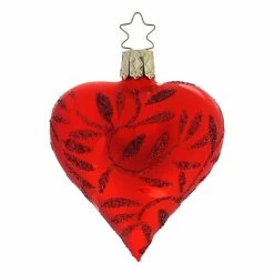Wholesale 🧨 Traditions Delights Matt Red Heart Ornament 😉