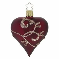 Budget 🧨 Traditions Dark Red Heart Ornament ⌛