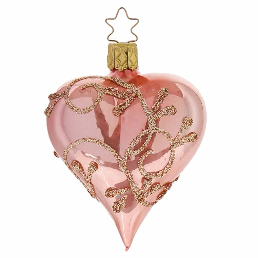 Budget ๐ Traditions Rococo ๐ฌ Candy Pink Pearl Heart Ornament ๐