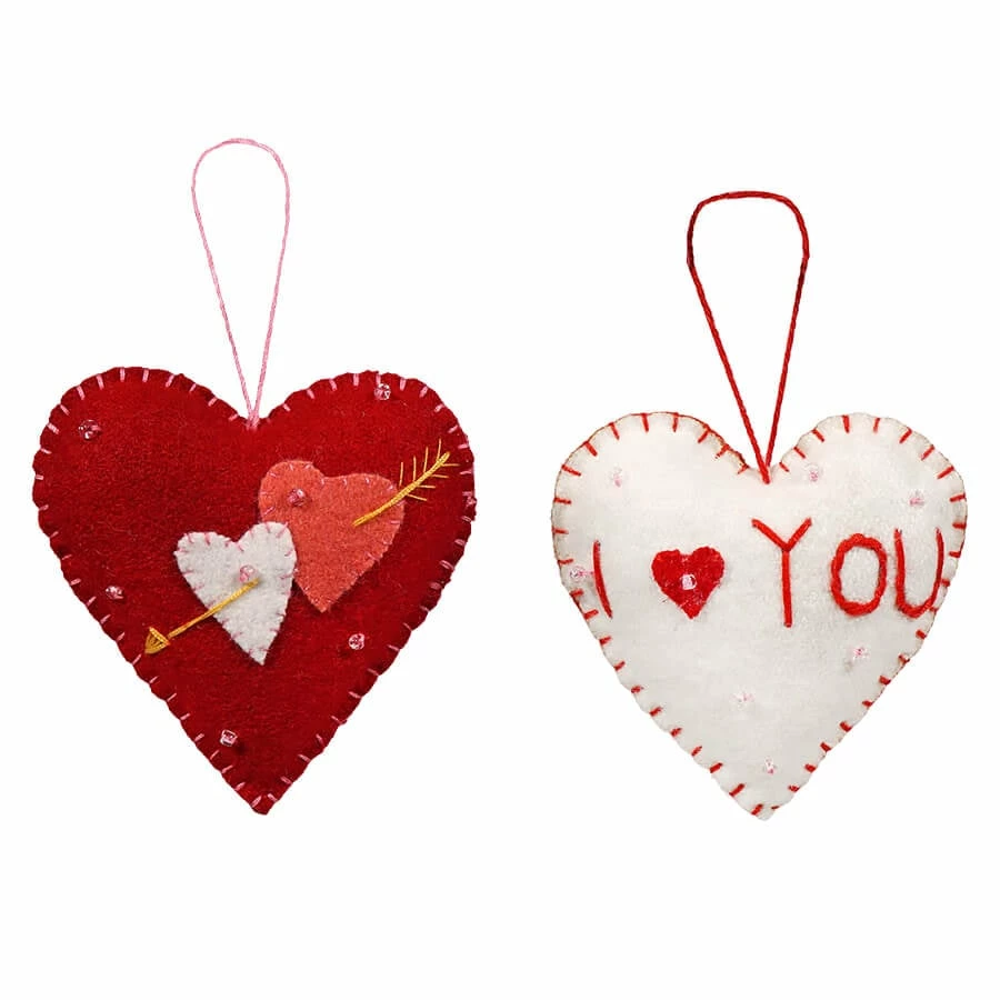 Brand new 👍 Traditions Love Heart Ornaments Set/2 🔥