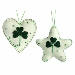 Hot Sale ✨ Traditions Shamrock Star/Heart Ornaments Set/2 🧨