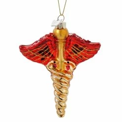 Best deal ❤️ Traditions Glass Caduceus Ornament 👏