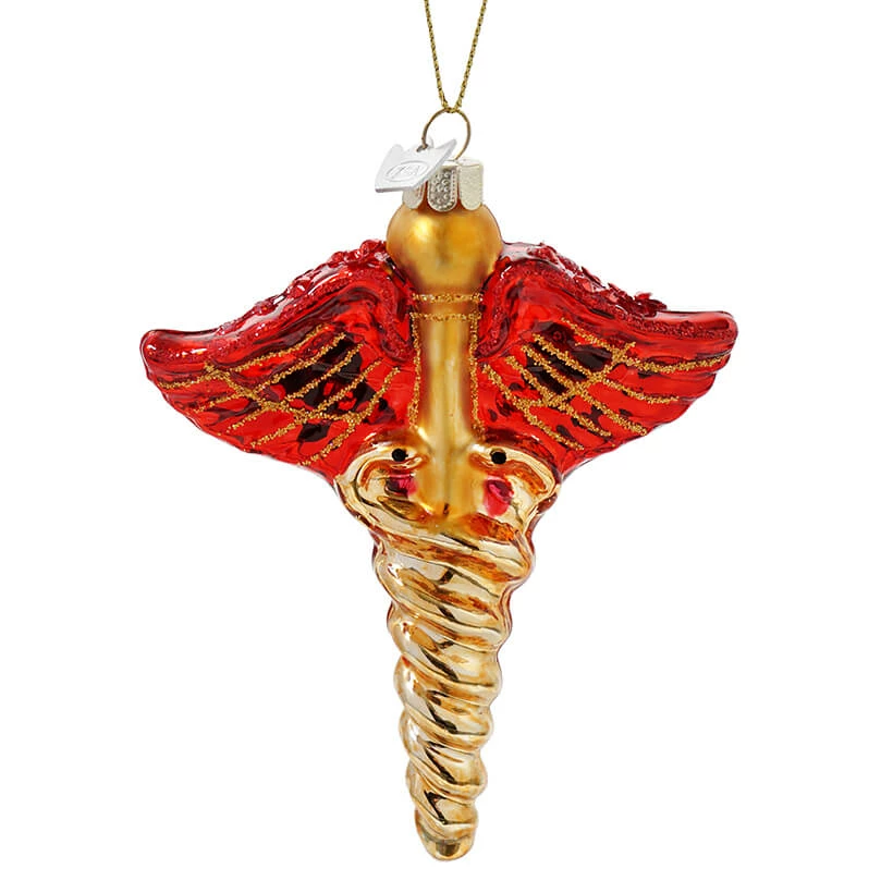 Best deal โค๏ธ Traditions Glass Caduceus Ornament ๐