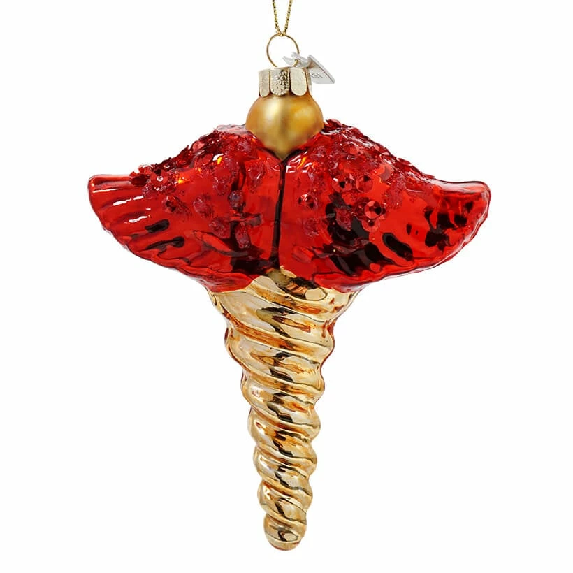 Best deal โค๏ธ Traditions Glass Caduceus Ornament ๐ - Image 2