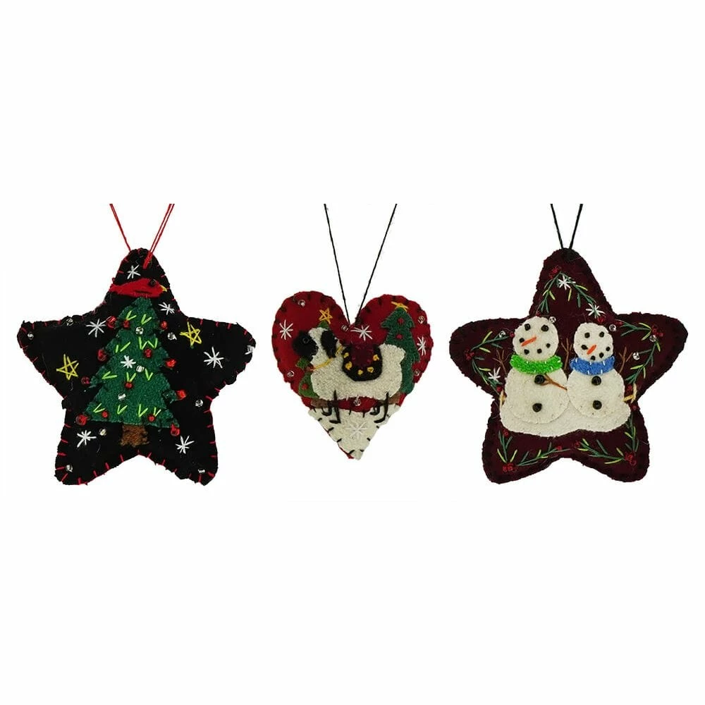 Budget โญ Traditions Stars & Heart Ornaments Set/3 ๐ฅฐ