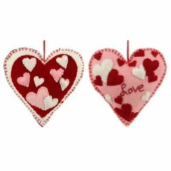 Best Sale 🔥 Traditions Mini Hearts On Heart Ornaments Set/2 👍