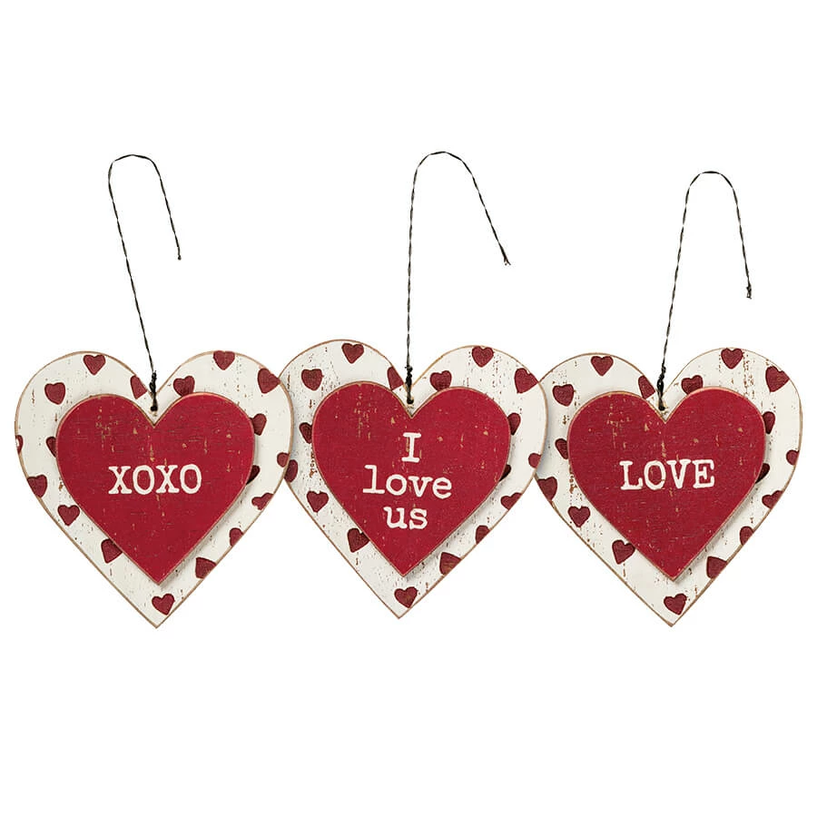 Buy 🥰 Traditions Love Heart Ornaments Set/3 ✨