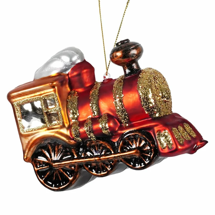 Best Pirce 🌟 Traditions Red Glass Train Ornament ✨