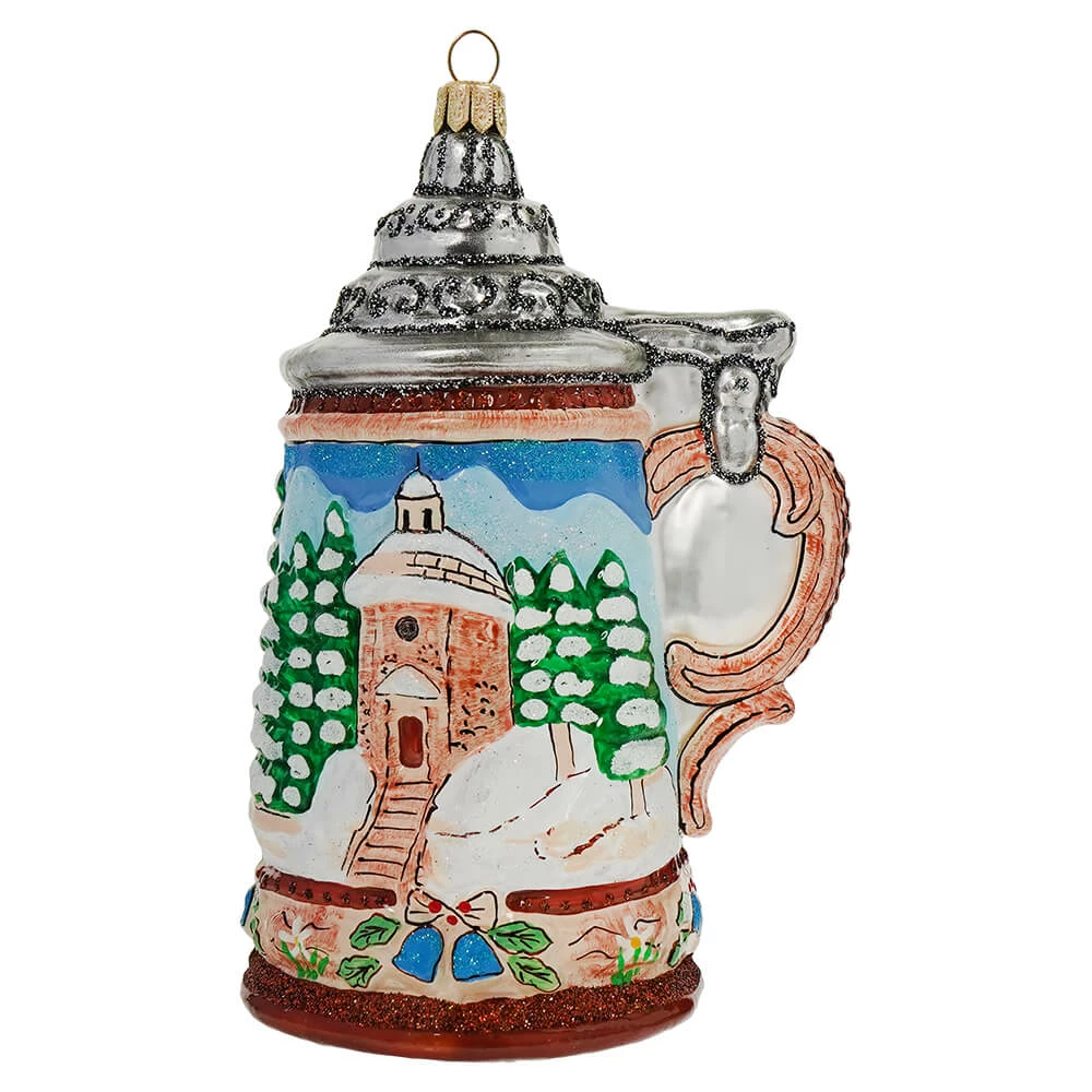 Brand new 🛒 Traditions Glittered Santa Beer Stein Ornament 👍 - Image 3