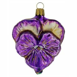 Outlet 😀 Traditions Violet Pansy Flower Ornament 💯